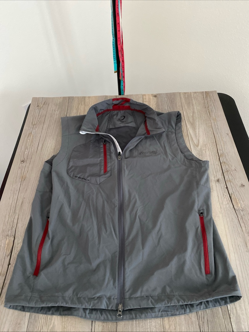 Zero Restriction Z700 Windproof Vest Mens Black Full Zip Company Logo Large